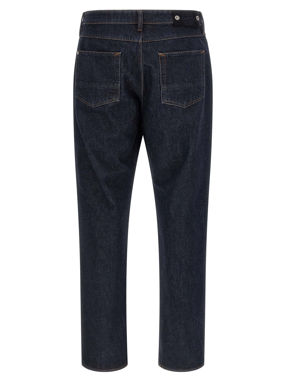 Stone Island Blue Cotton Straight-Leg Jeans for Men
