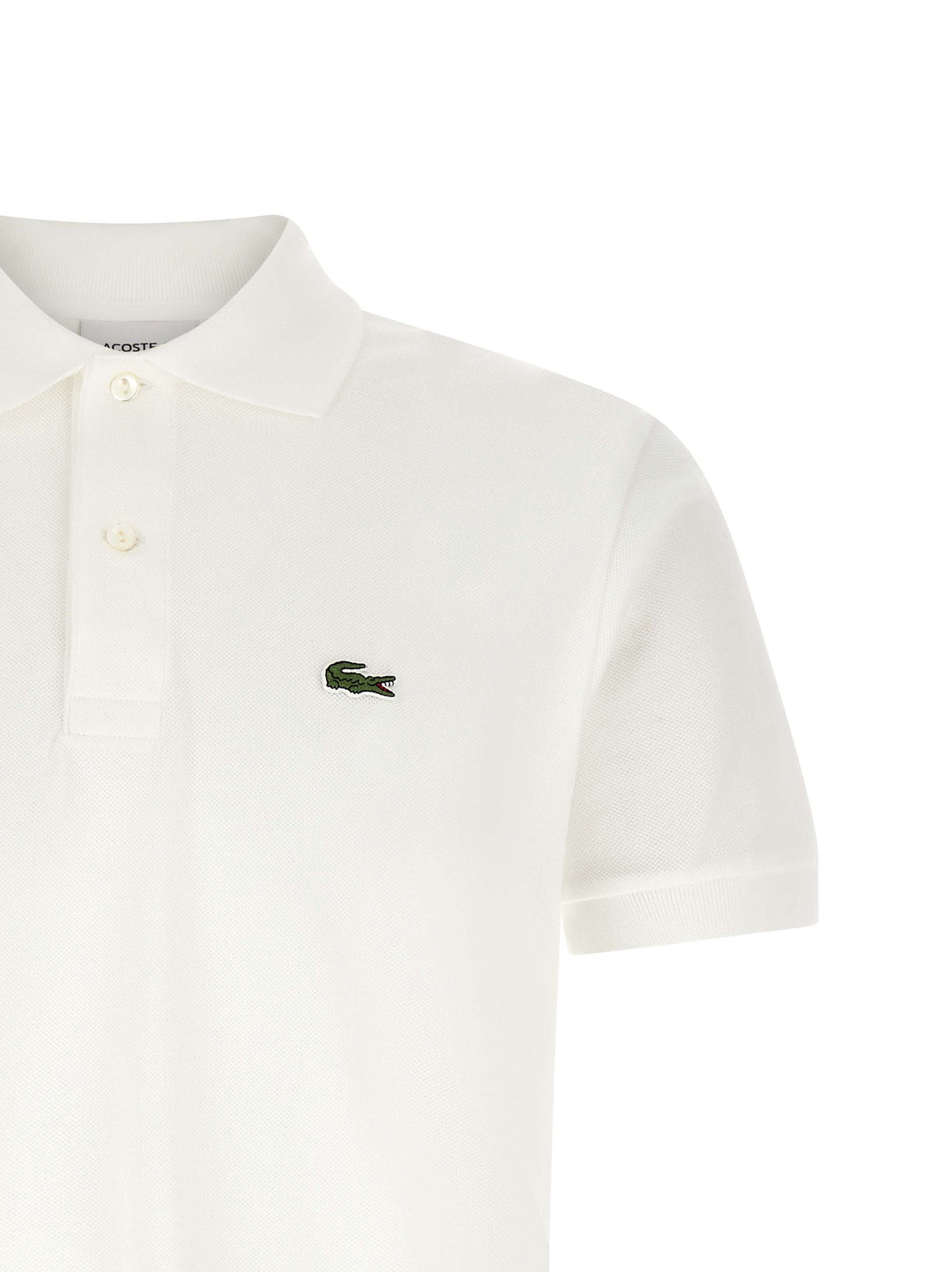 Lacoste White Cotton Polo Shirt - Timeless Elegance