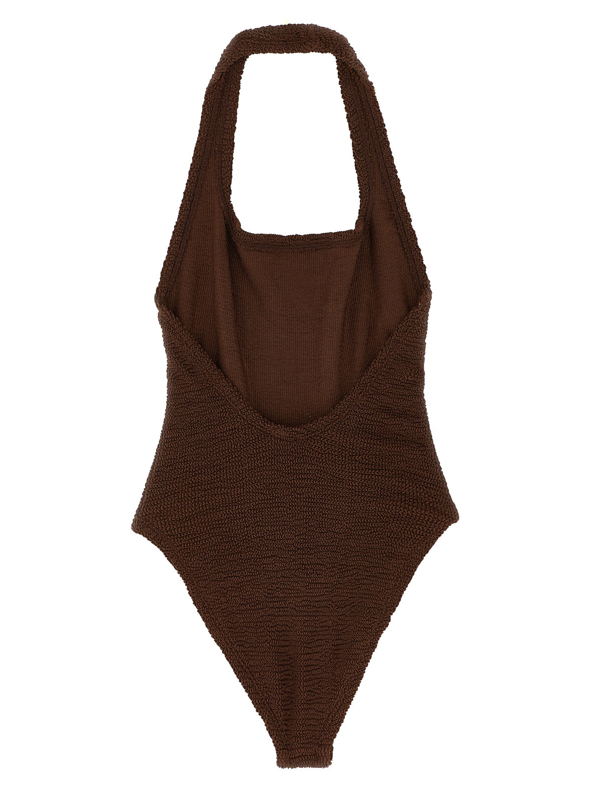 Hunza G Sandy Brown Polyamide One-Piece Swimsuit