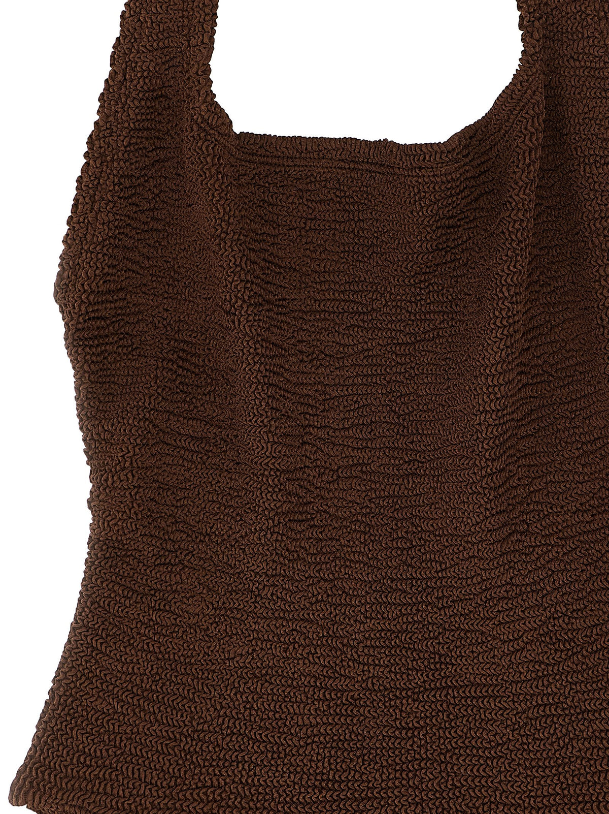 Hunza G Sandy Brown Polyamide One-Piece Swimsuit