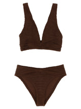 Maillot de bain en polyamide marron Hunza G