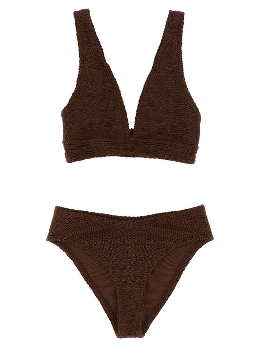 Maillot de bain en polyamide marron Hunza G