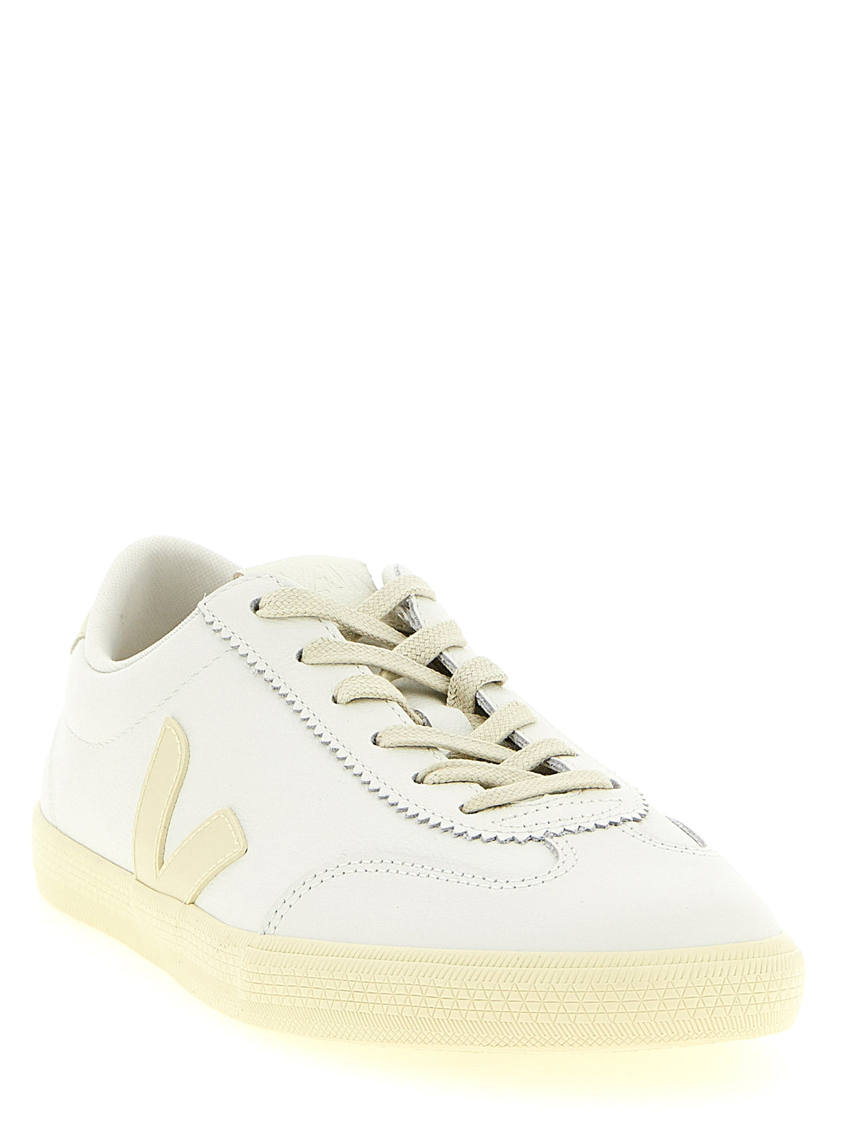 Veja White Calfskin Sneakers - Volley Signature