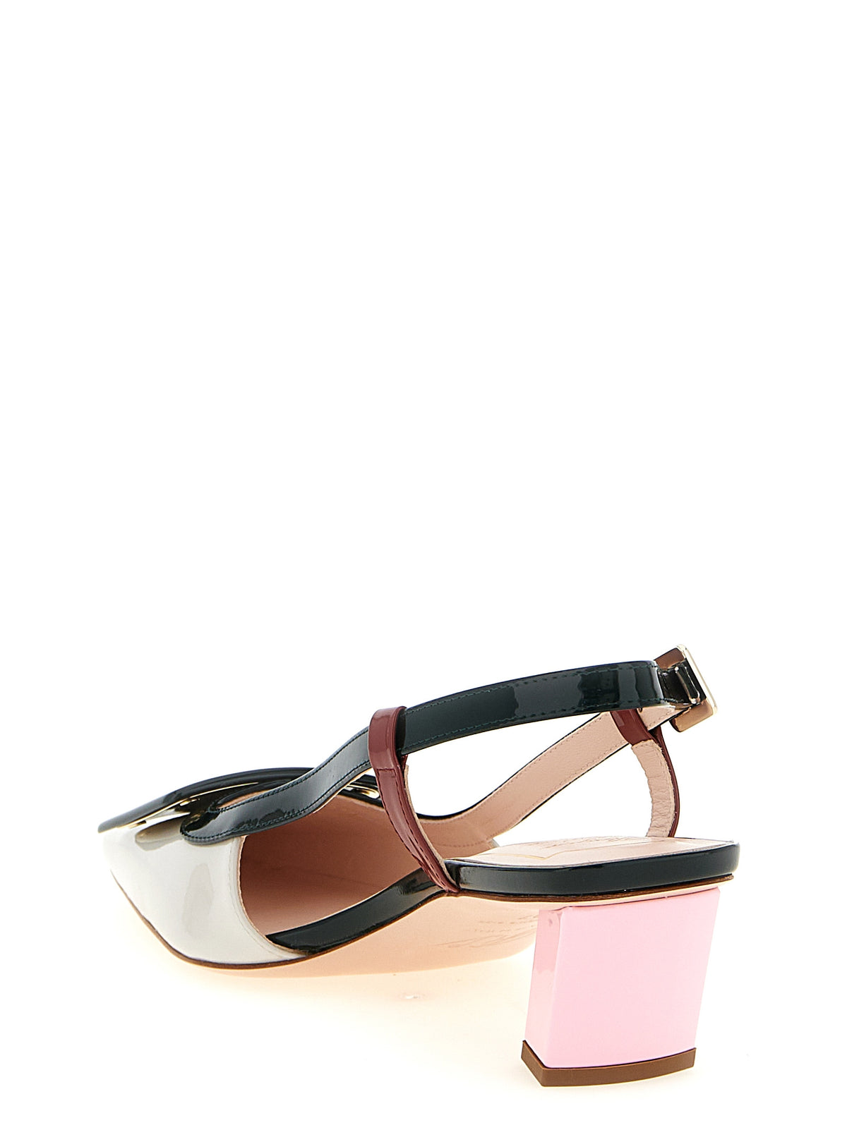 Roger Vivier Belle Vivier Multicolor Calfskin Mid Heel Pumps
