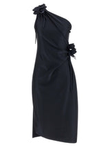 Coperni Black Polyamide Midi Dress - Asymmetric Design