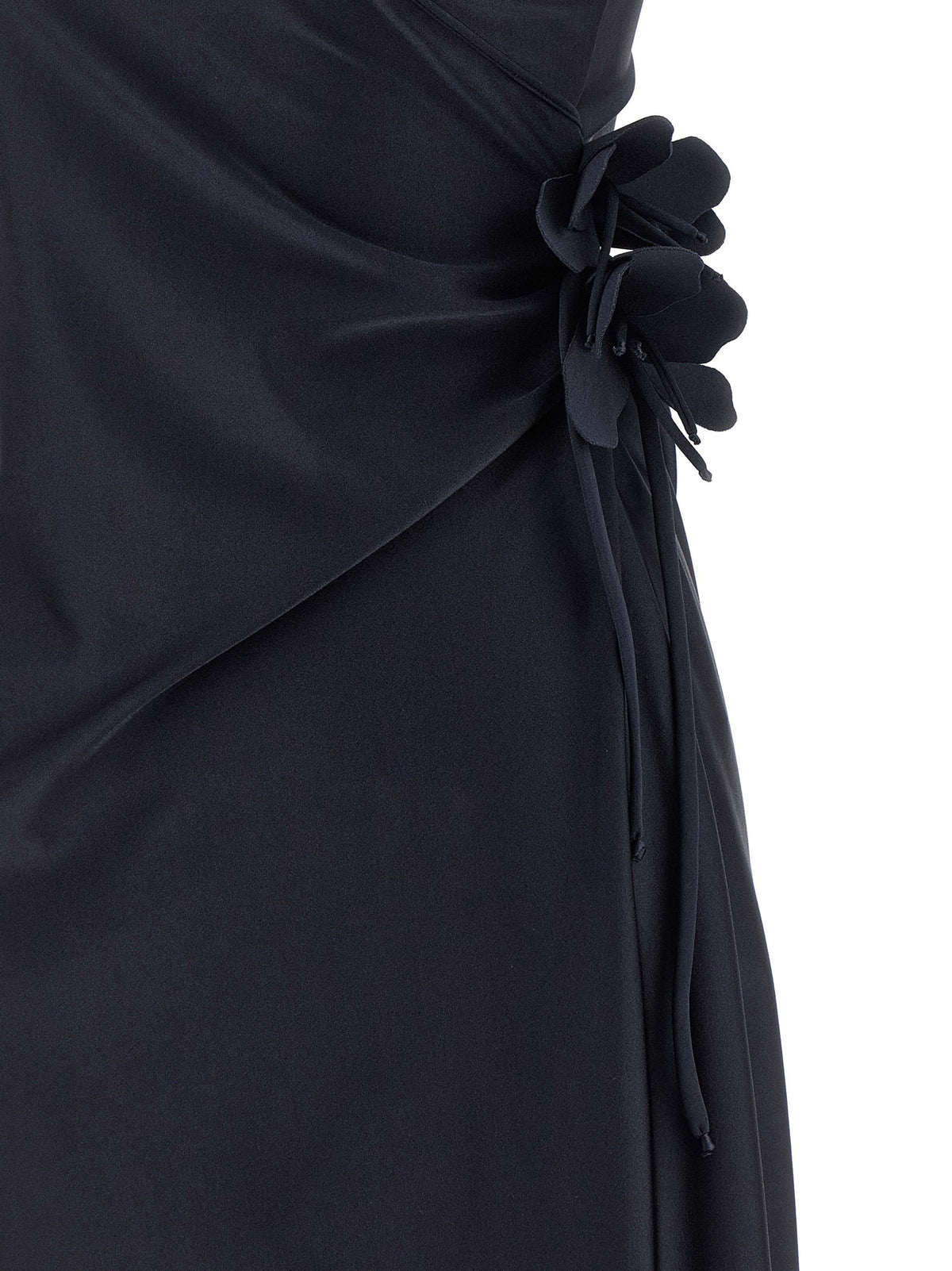 Coperni Black Polyamide Midi Dress - Asymmetric Design