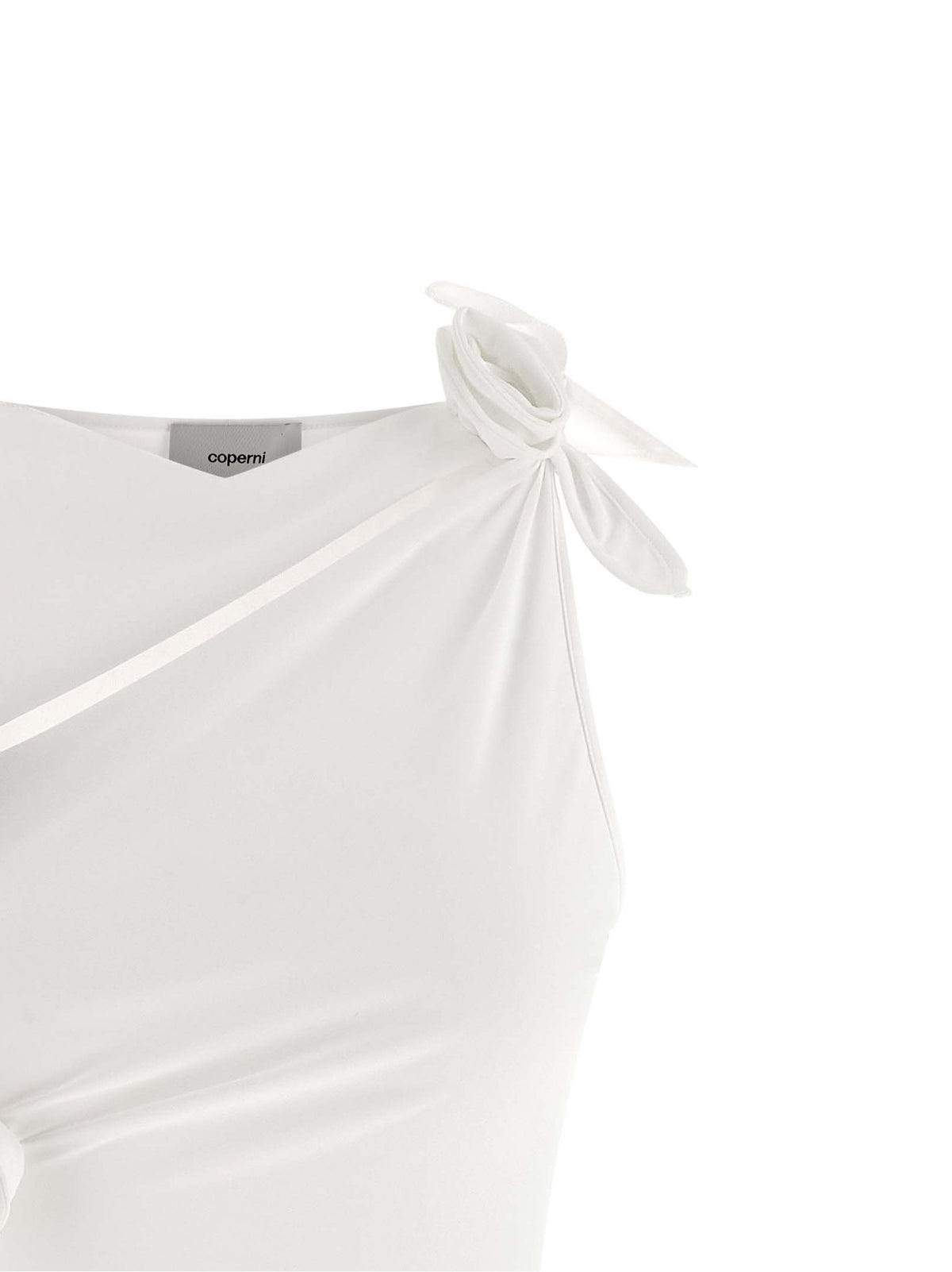 Robe Courte Coperni en Polyamide Blanc