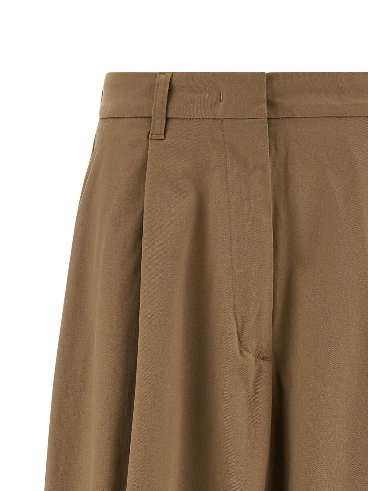 THELATEST Brown Cotton Mini Skirt