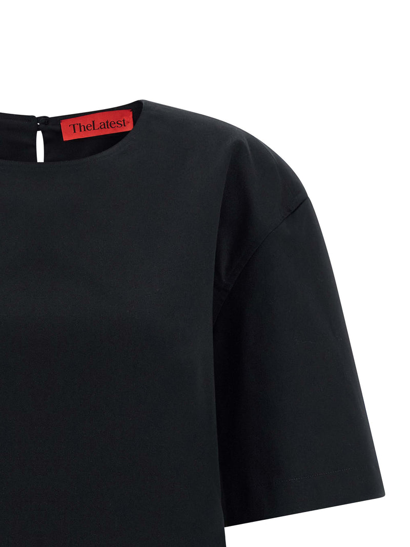 THELATEST Dean Black Cotton T-Shirt for Women