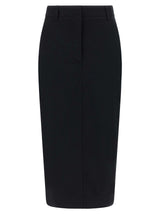 Jupe midi en coton noir NOUVEAUTÉ