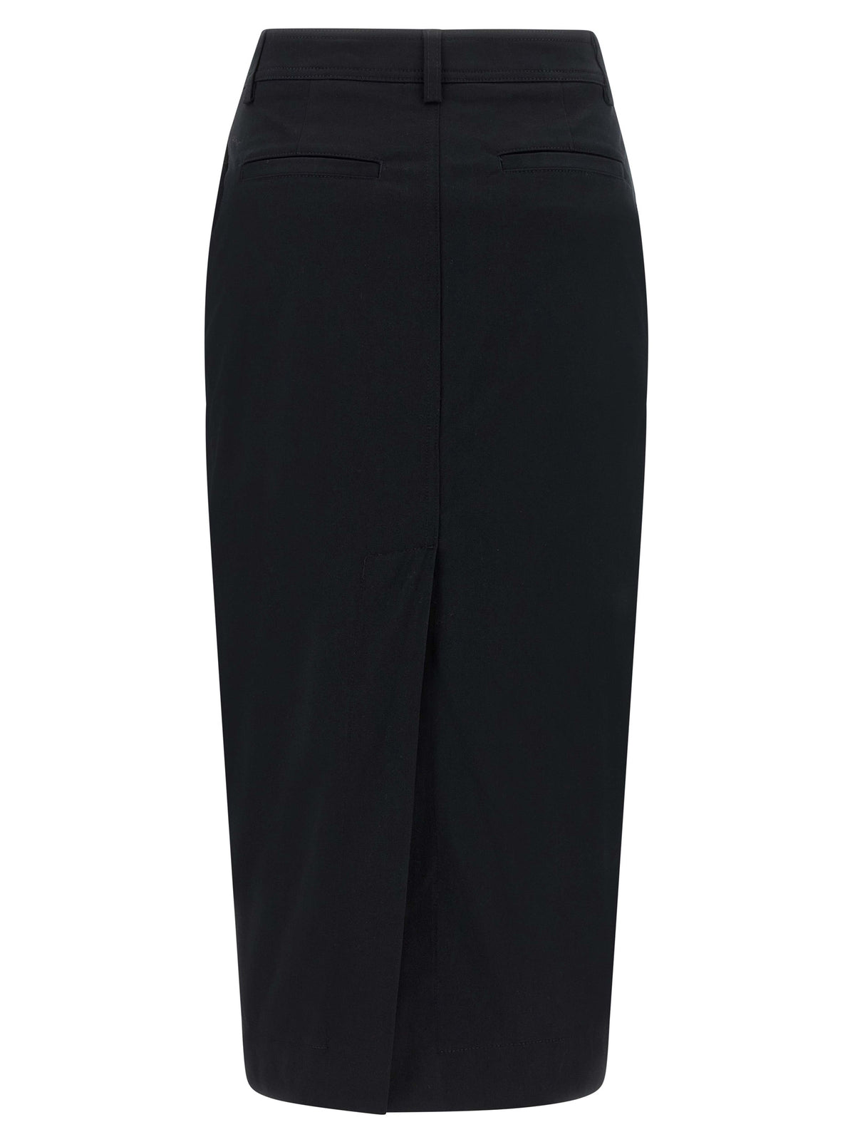 Jupe midi en coton noir NOUVEAUTÉ