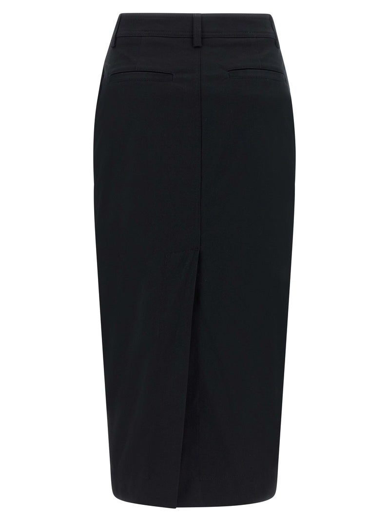 Jupe midi en coton noir NOUVEAUTÉ