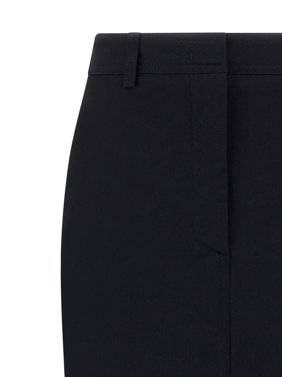 Jupe midi en coton noir NOUVEAUTÉ