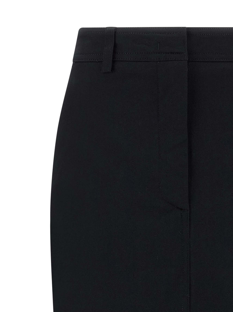 Jupe midi en coton noir NOUVEAUTÉ