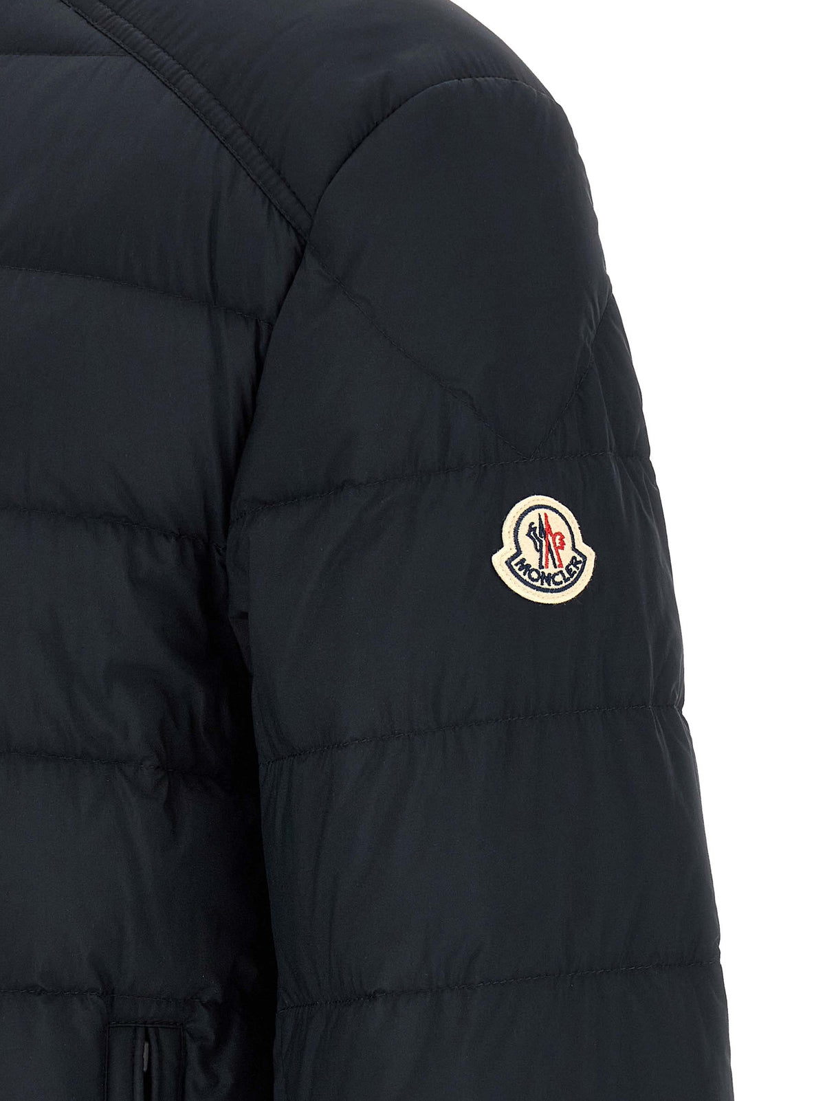 Doudoune longue Moncler en polyamide bleu