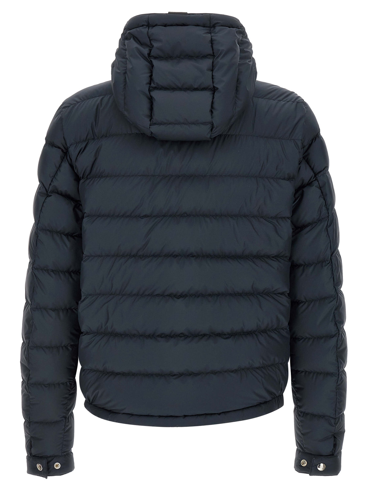 Veste longue Moncler en polyester bleu