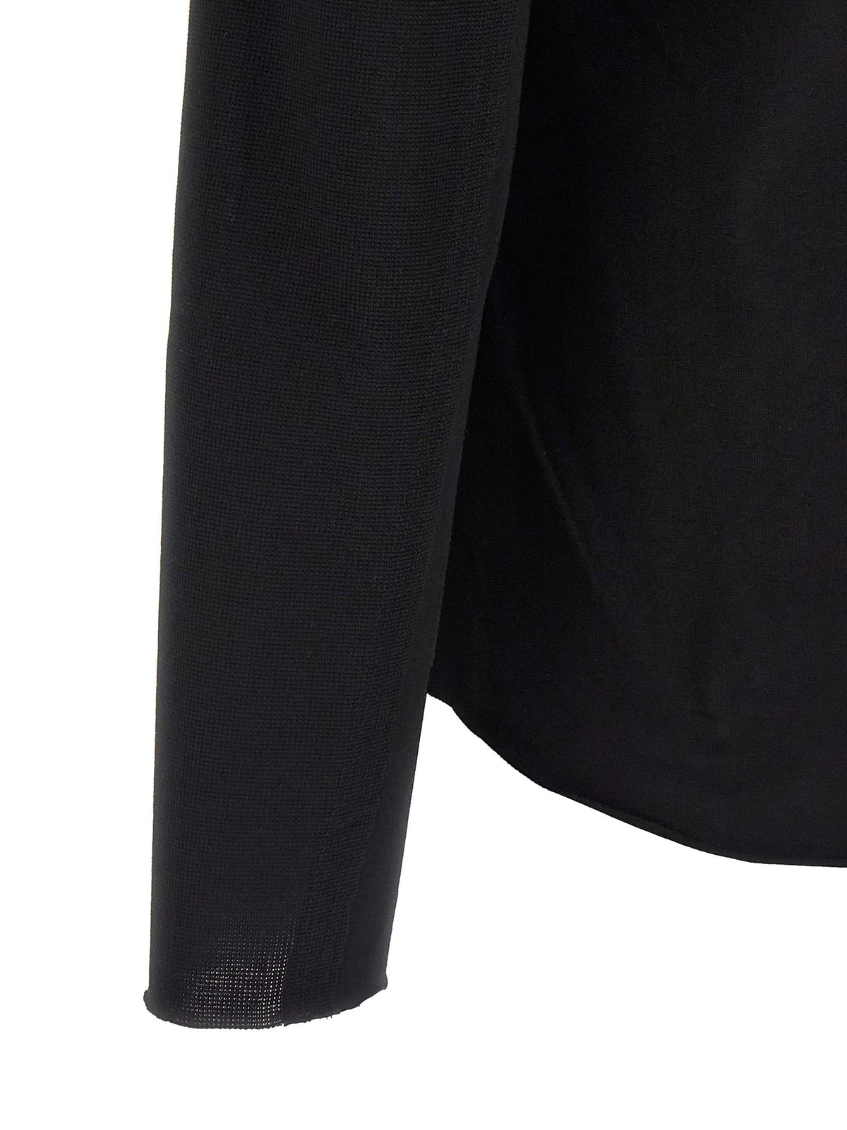 Thom Krom ‘911’ Black Stretch Cotton Jersey Shirt