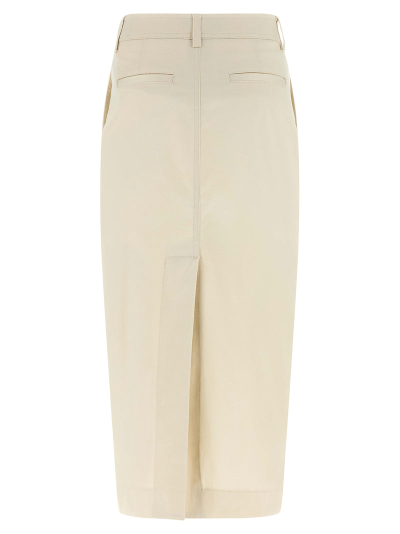 JUPE MI-LONGUE THELATEST en Coton Blanc
