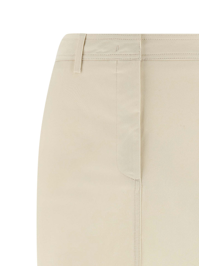 JUPE MI-LONGUE THELATEST en Coton Blanc