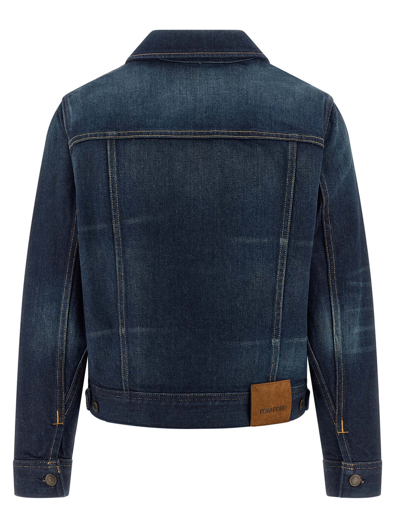 Tom Ford Blue Cotton Denim Jacket for Women