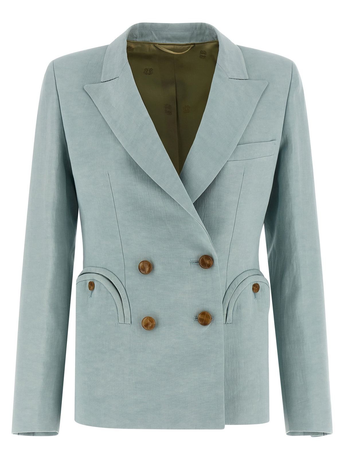 Blazé Milano Zenith Charmer Blue Silk Blazer