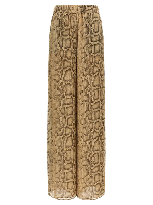 Pantalons en Polyester Beige "Lena" de The Andamane
