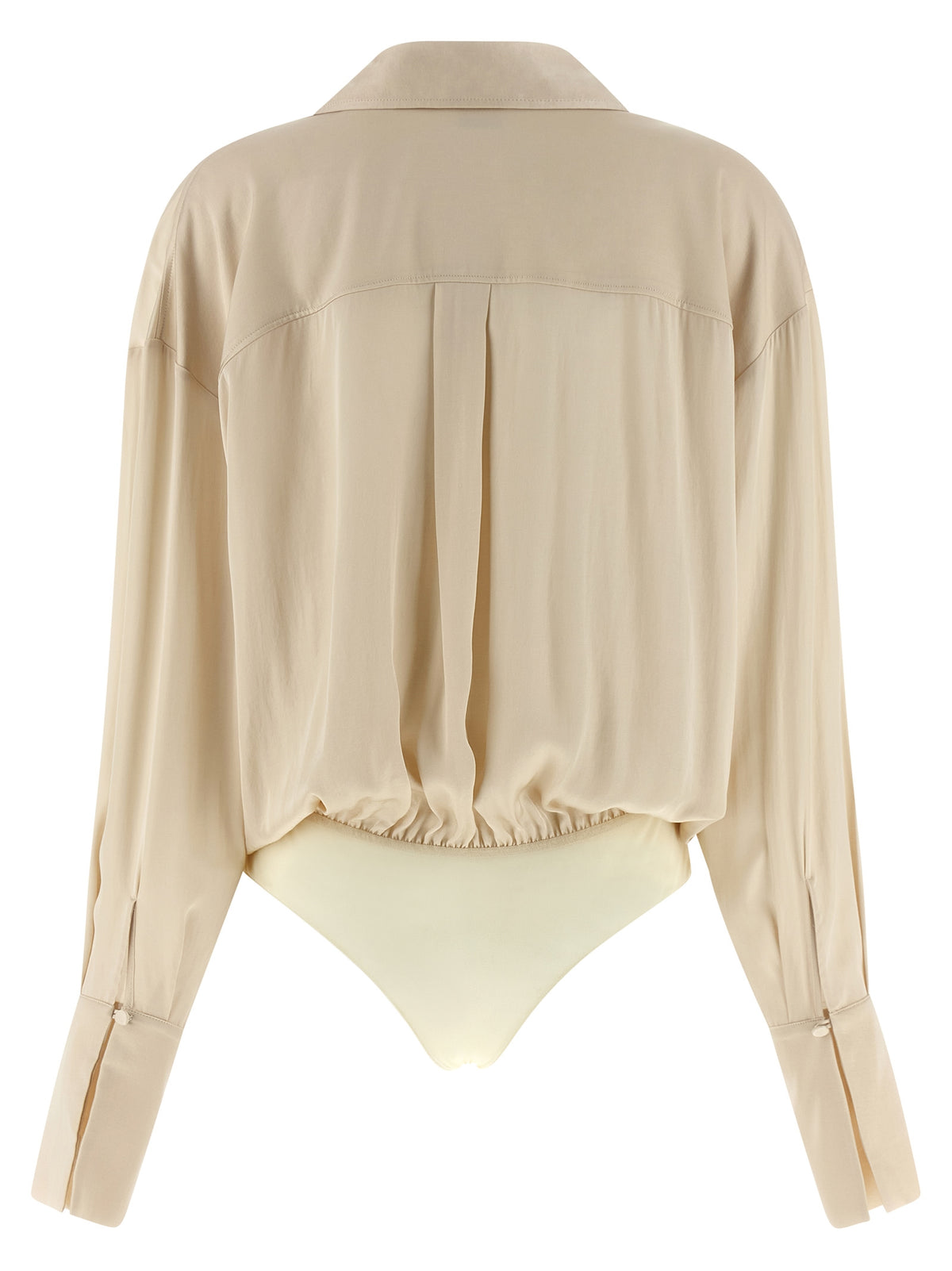 The Andamane Paloma Beige Viscose Bodysuit