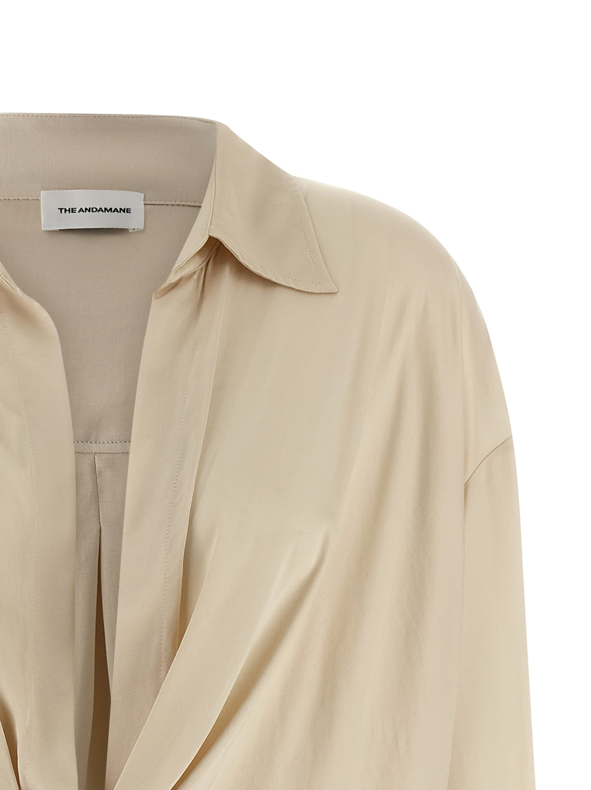 The Andamane Paloma Beige Viscose Bodysuit