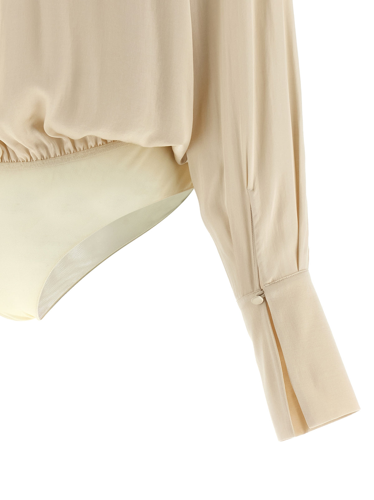 The Andamane Paloma Beige Viscose Bodysuit