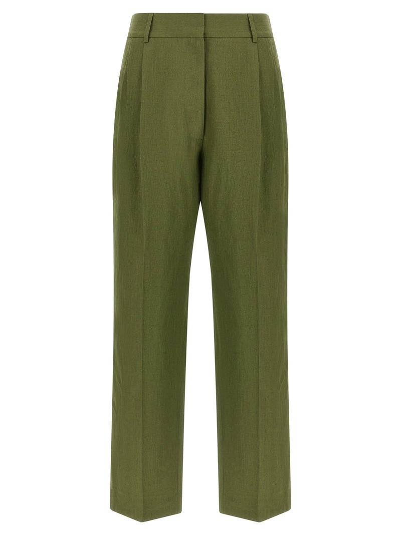 Blazé Milano Bicolor Linen Casual Pants - Mid-day Sun Fox