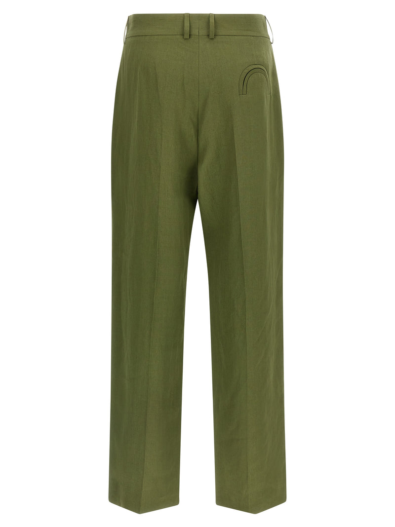 Blazé Milano Bicolor Linen Casual Pants - Mid-day Sun Fox