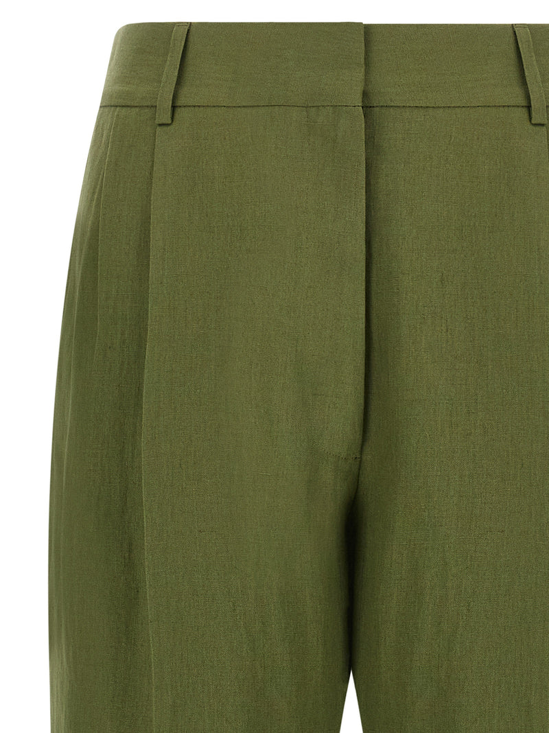 Blazé Milano Bicolor Linen Casual Pants - Mid-day Sun Fox