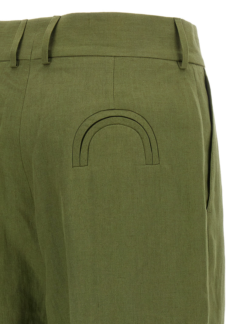 Blazé Milano Bicolor Linen Casual Pants - Mid-day Sun Fox