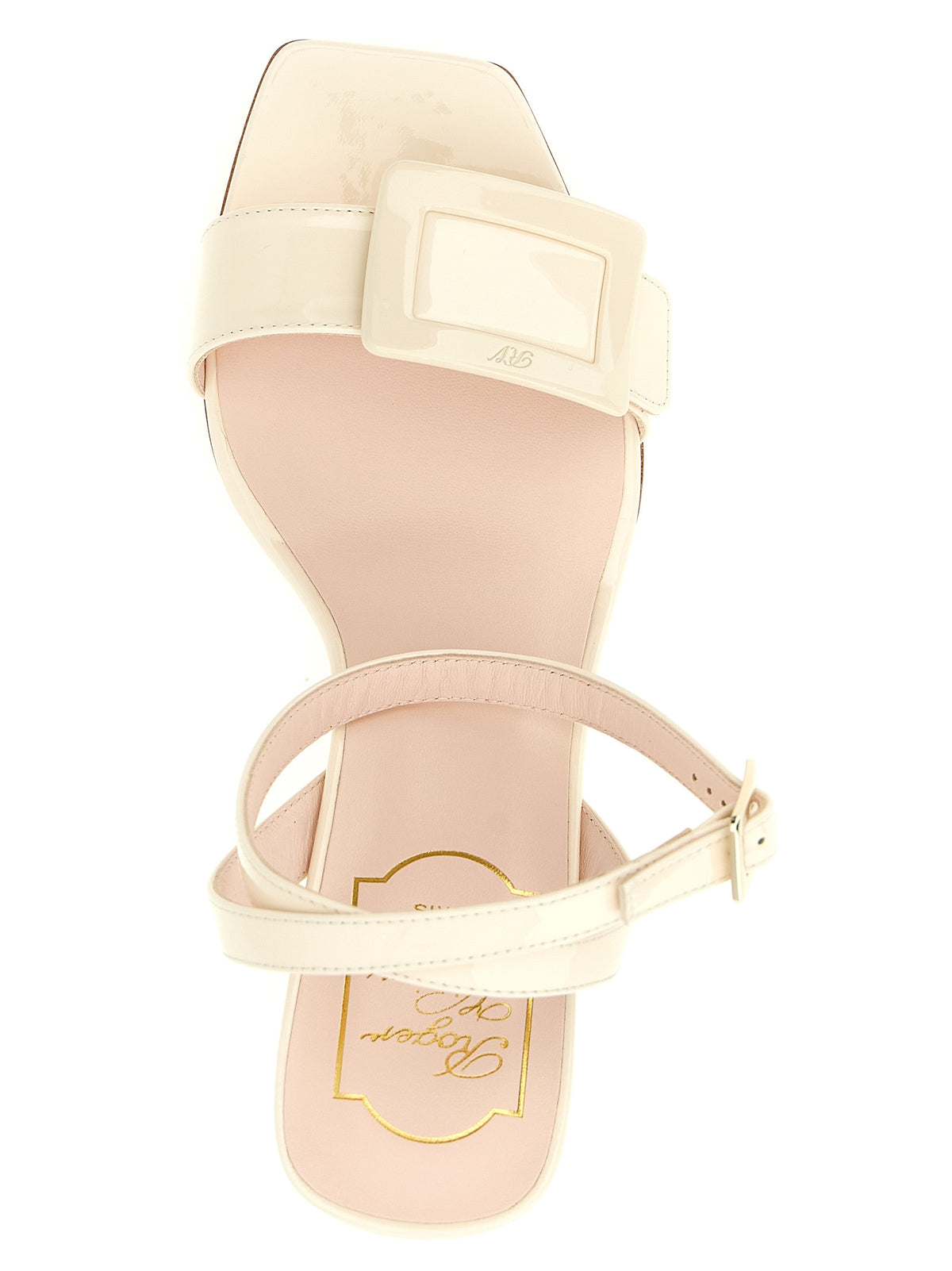 Sandales compensées Roger Vivier en veau blanc