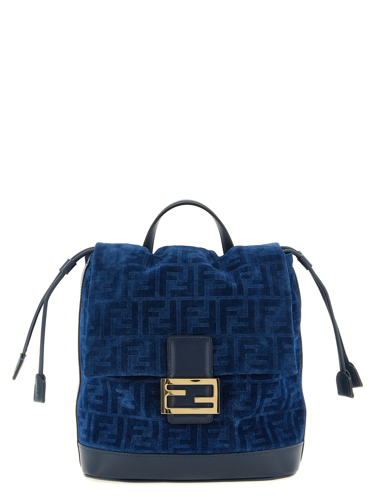 Fendi Blue Cotton Backpack - Stylish & Functional