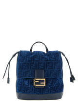Fendi Blue Cotton Backpack - Stylish & Functional