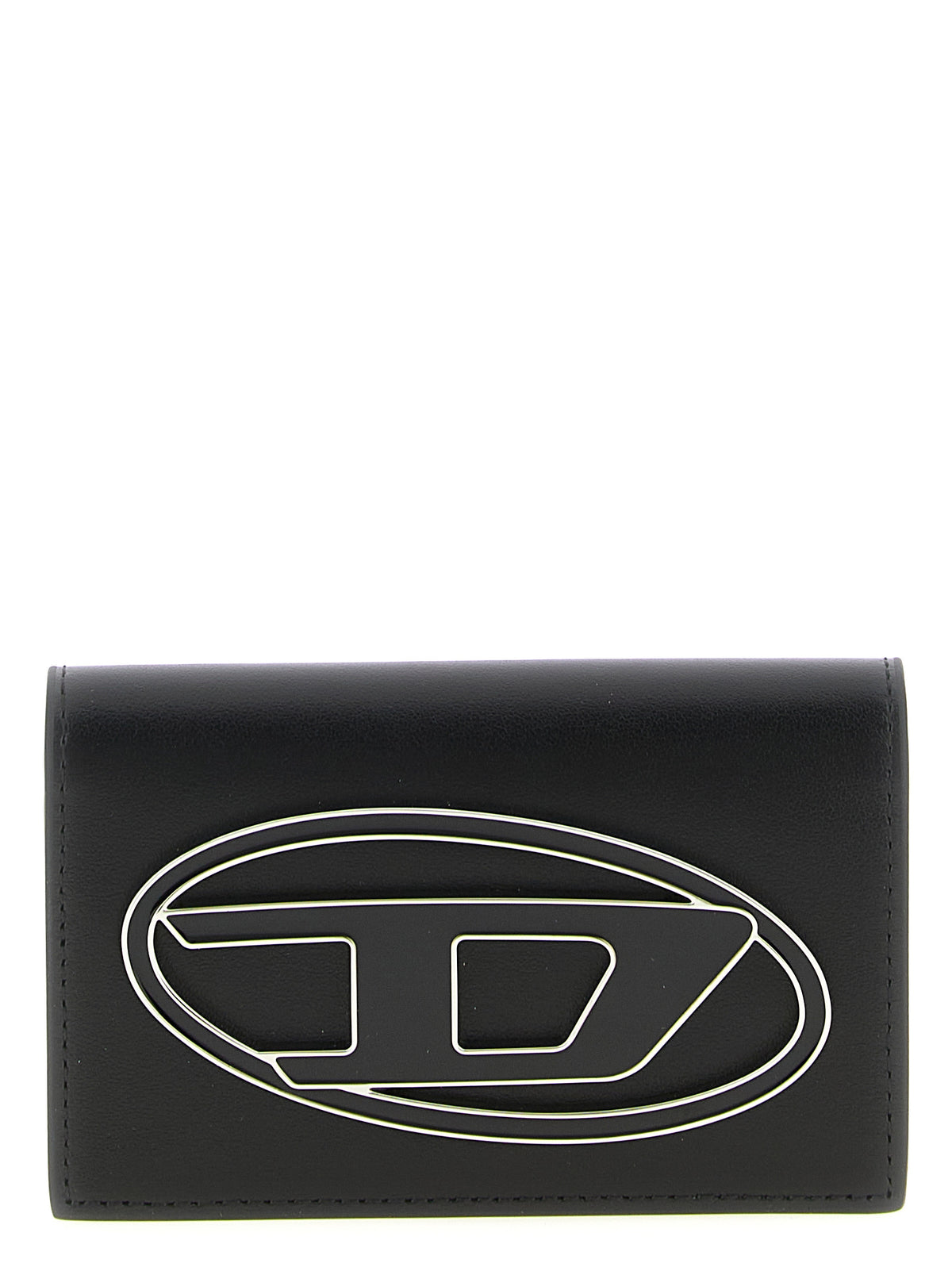 Porte-cartes Diesel en cuir noir
