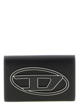 Porte-cartes Diesel en cuir noir
