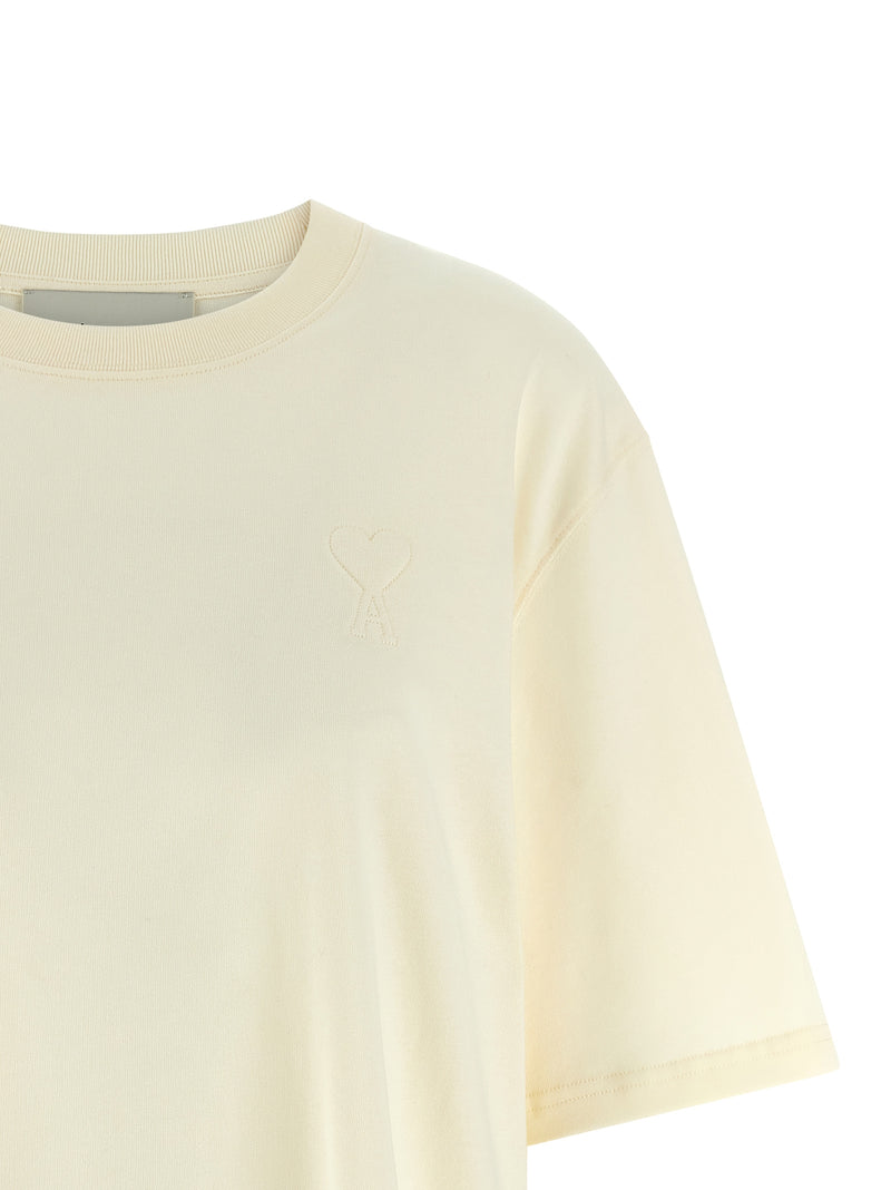 Ami Paris Beige Cotton T-Shirt for Women