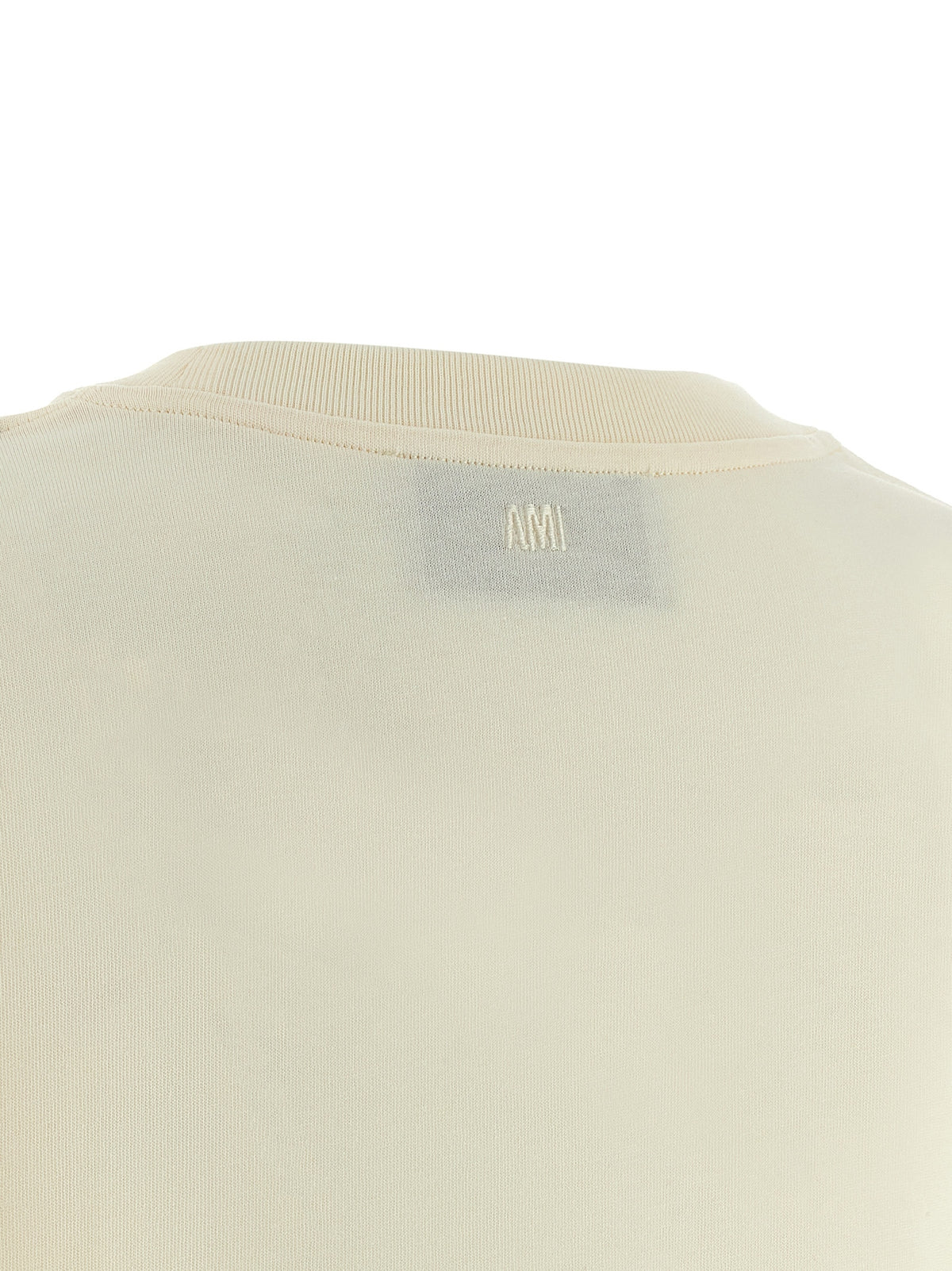 Ami Paris Beige Cotton T-Shirt for Women