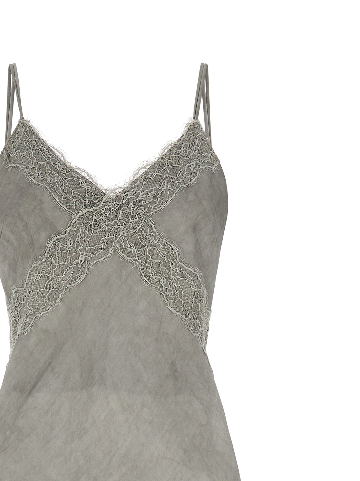 The Andamane Gray Viscose Long Dress - Rosetta Model