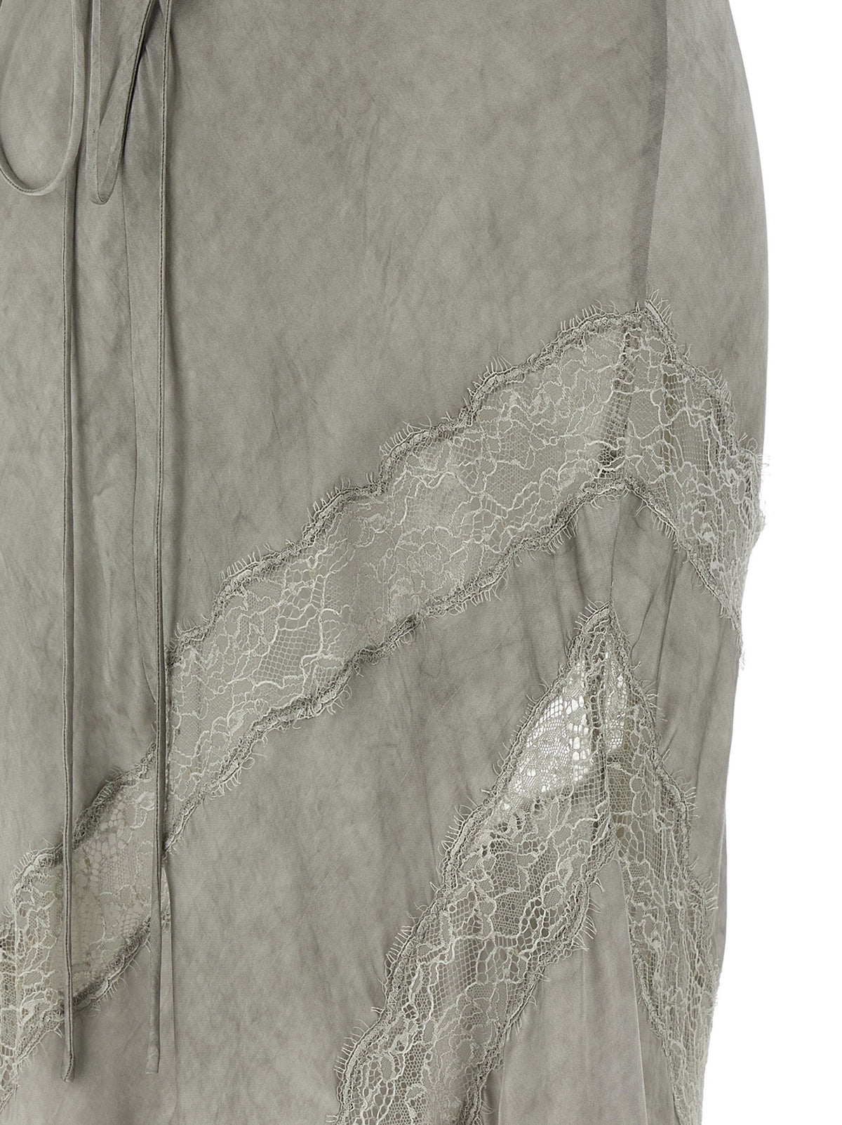The Andamane Gray Viscose Long Dress - Rosetta Model