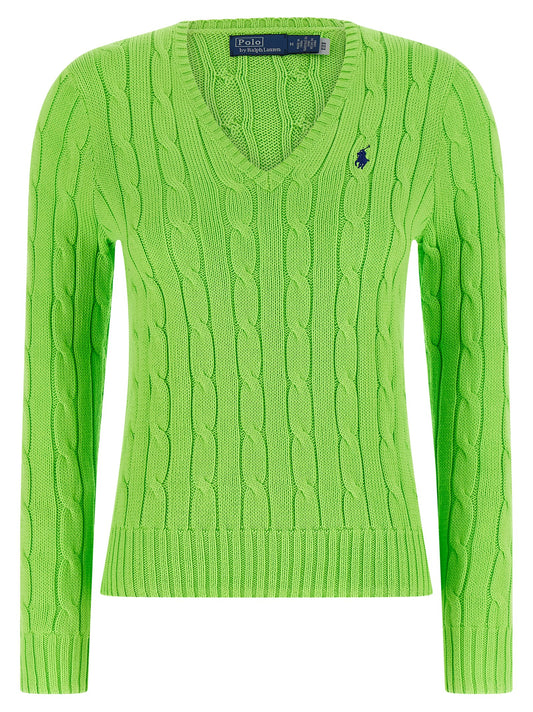Polo Ralph Lauren Bicolor Cotton Cardigan - Chic V-Neck Sweater