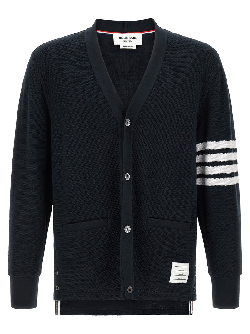 Thom Browne Blue Cotton Cardigan