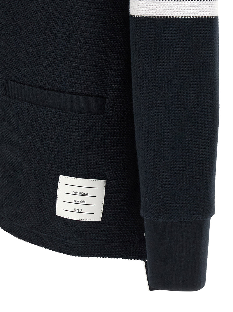 Thom Browne Blue Cotton Cardigan