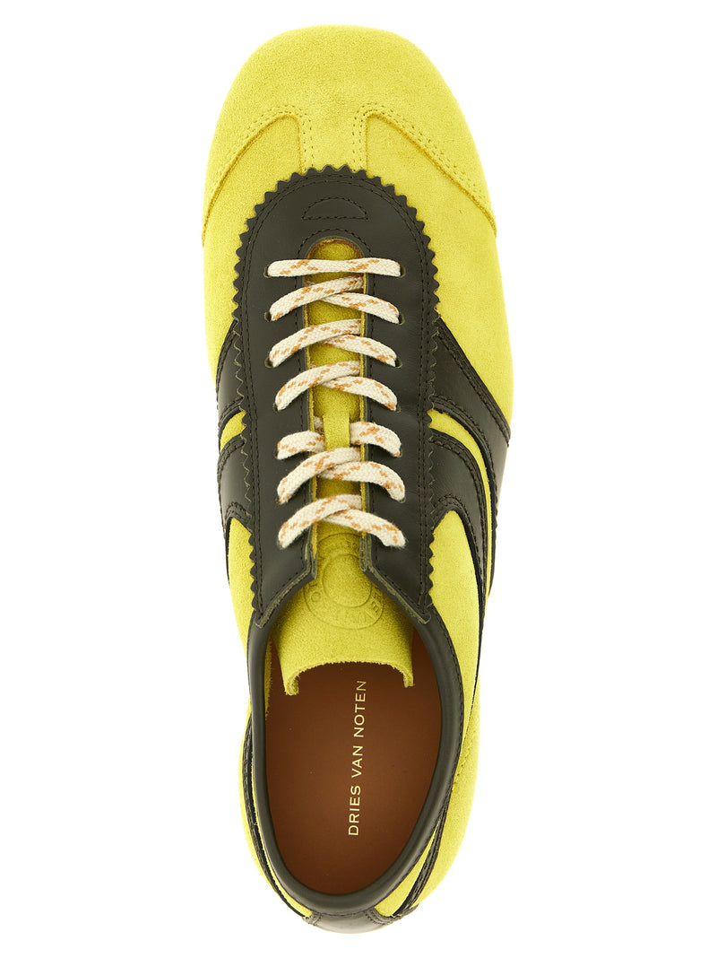 Dries Van Noten Bicolor Calfskin Sneakers pour Femme