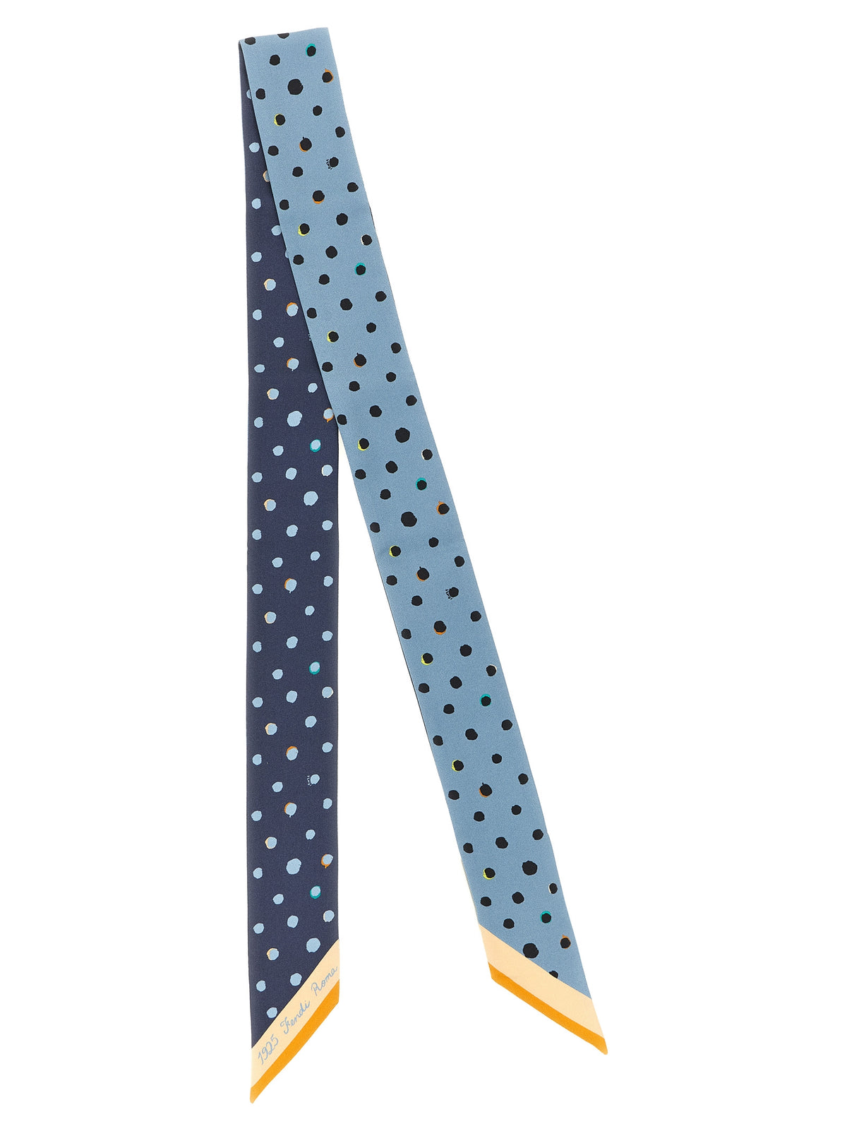 Fendi Multicolor Silk Foulard - Wrappy Bandeau with Falena Dots