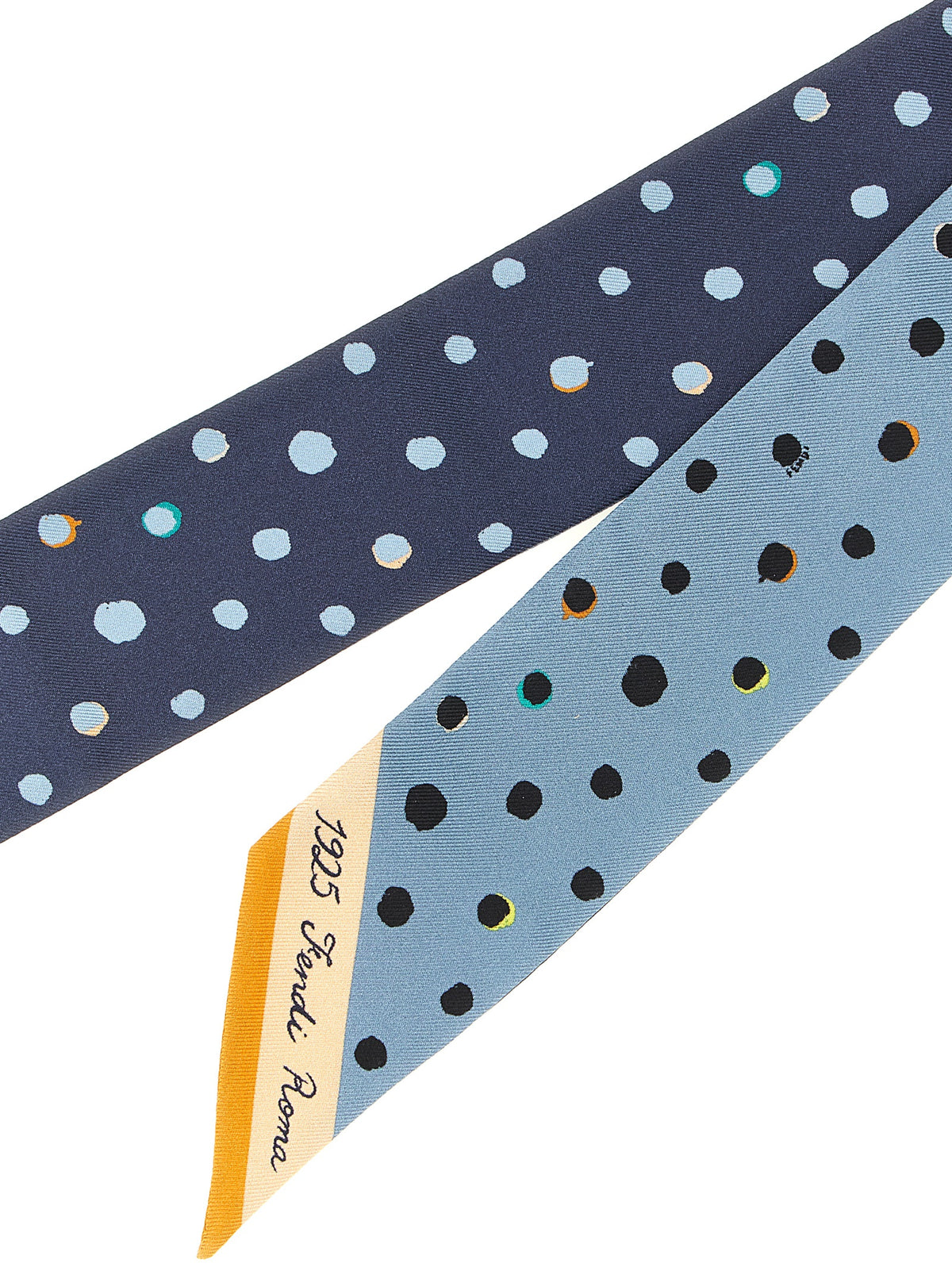 Fendi Multicolor Silk Foulard - Wrappy Bandeau with Falena Dots