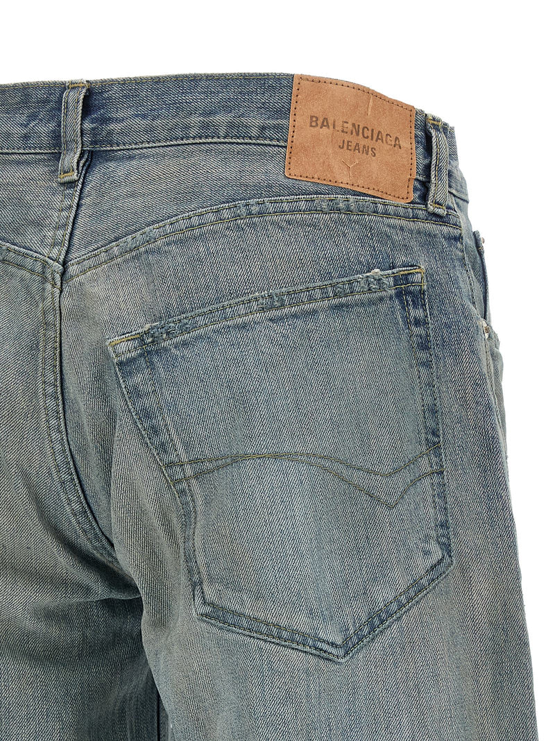 Balenciaga Blue Cotton Relaxed Fit 'Baggy' Outback Jeans