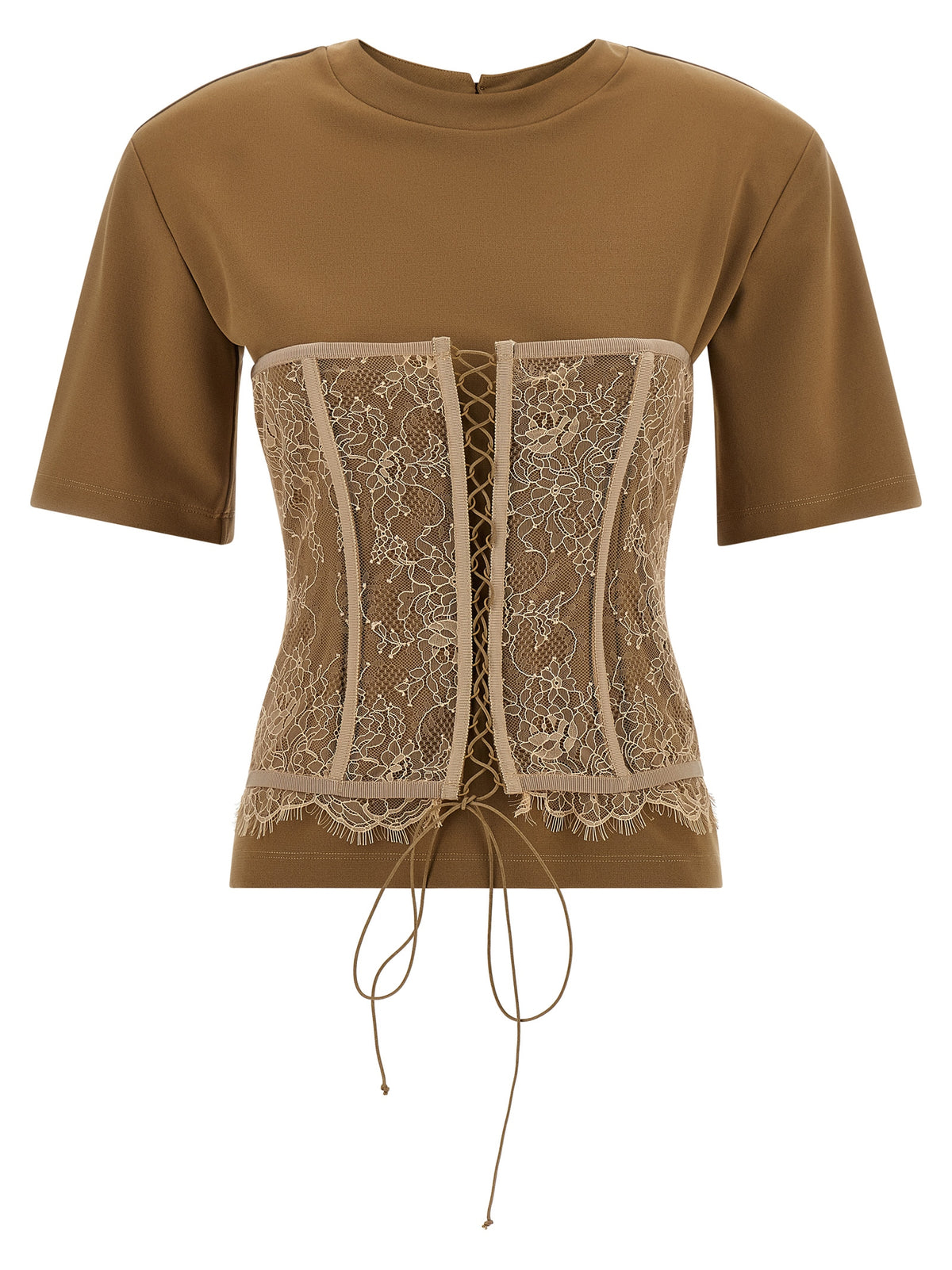 T-shirt marron en viscose Giuseppe Di Morabito